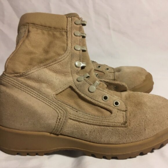 WELLCO HOT WEATHER FLAME RESISTANT DESERT TAN sz7XW COMBAT BOOTS NM 02976 main image 6